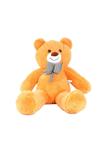 80 Cm Büyük Boy Yumuşak Papyonlu Oyuncak Ayıcık Açık Kahve