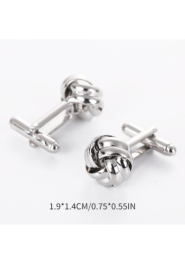 Homyl Parti Takım Elbise İş Düğünü Için 2 Parça Düğüm Gümüş