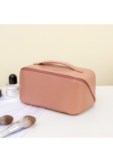Reedark Büyük Kapasiteli Pu Deri Kozmetik Çantası - Pratik Ve Dayanıklı