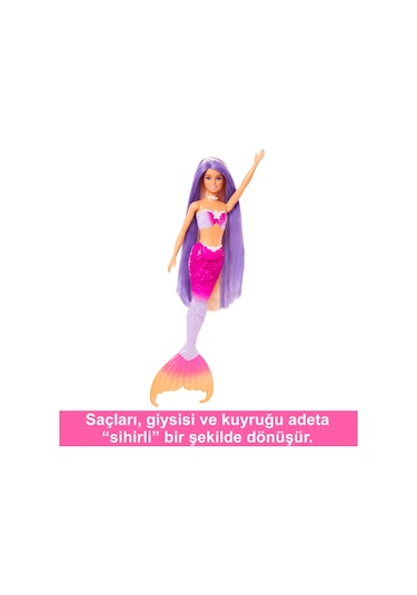 Barbie Renk Değiştiren Deniz Kızı ve Aksesuarları HRP97