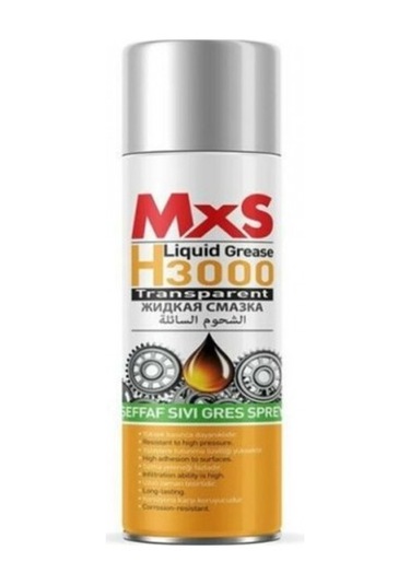 Mxs Güçlü Formül H3000 Şeffaf Sıvı Gres Sprey 200 ML