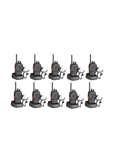 10lu Baofeng Bf-88e Lisanssız Pmr 446 El Telsizi Kulaklık Dahil Set