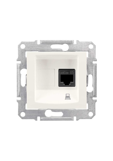 Schneider Sedna Krem Tekli Rj45 Cat6 Ethernet Prizi