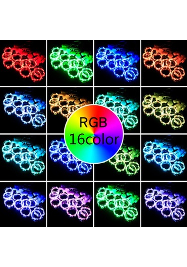 Sones 3m X 1m 100 Led Rgb 16 Renk Değiştiren Bakır Tel Perde Işık Dizisi