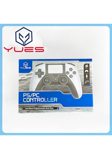 Yues Ps5 Uyumlu Dualsense Kablosuz Oyun Kolu Titreşimli, Şarjlı, Type-c Siyah 2 Yıl Garanti 1 Adet