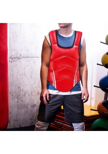 Pazly Suntek Karate Göğüs Koruyucu Elastik Boks Spor S Model Kırmızı Kırmızı