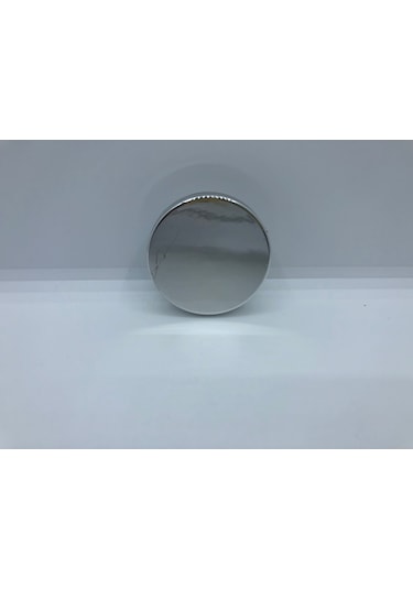 Plastik, 55 Mm Çapında Sade Ve Şık Dolap, Kitaplık, Mobilya Düğme Kulpu 5 Adet Krom Kaplama