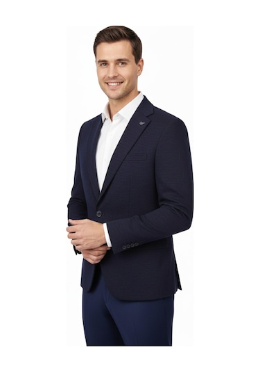 Erkek Tek Spor Ceket Çift Yırtmaçlı Bgl-st04982 Bordo