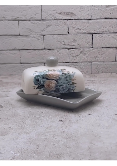 Rosenberg Krem Peynir İçin Kapaklı Seramik Tereyağı Kabı 205333253 Sütlü