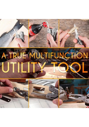 Çok Amaçlı 24'ü 1 Arada Cep Taşınabilir Açık Pense Çakısı Ağır