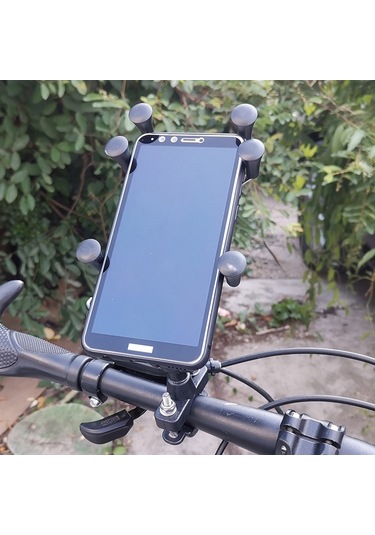 Kartal Pençeleri X-tipi Altı Pençeli Metal Cep Telefonu Geri Klip Bisiklet Motosiklet Cep Telefonu Tutucu Yeşil Yeşil