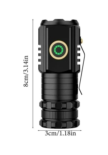 Ulzyvf Createtech Yürüyüşü Siyah Led Kamp Feneri, Dayanıklı Alüminyum Dk, Mini Mıknatıslı Güçlü Fener, Siyah