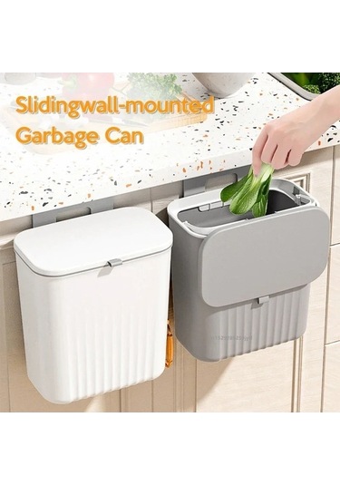 Maoyaya 9l Duvara Monte Çöp Tenekesi Ev Çöp Kutusu Asılı Banyo Çöp Çok Renkli, Pratik Tasarım Çok Renkli