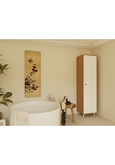 Harput Çok Amaçlı Tek Kapaklı Dolap M.kiraz-byz Beyaz