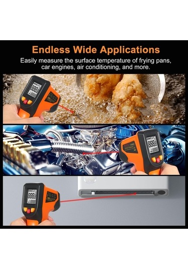 Pazly T600a Temassız Kızılötesi Termometre -58 C İle +600 C Dijital Ölçüm Wb