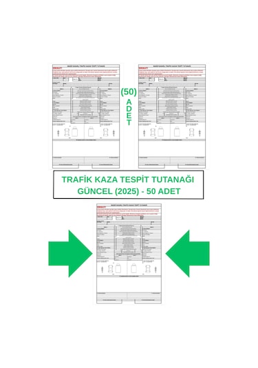 Trafik Kaza Tesit Tutanağı Güncel 2025 - 50 Adet