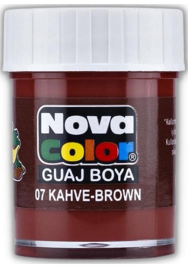 Guaj Boya 25 ml Tek Renk 1 Adet Nova Color Su Bazlı 25 ml Guaj Bo Sarı