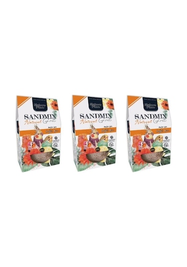 Nature Plan Sandmix Grit Natural Kuş Kumu 3 x 250 G