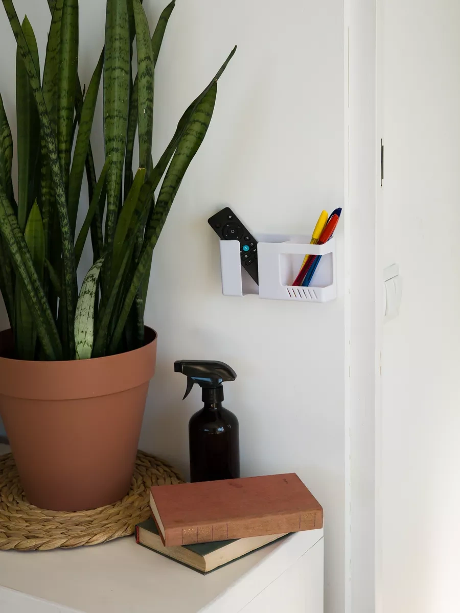 İportee Duvara Monte Edilen Uzaktan Kumanda Ve Telefon Tutucu Organizer 75777257 Beyaz