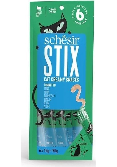 Schesir Stick Ton Balıklı Yetişkin Kedi Ödülü 6 x 15 G