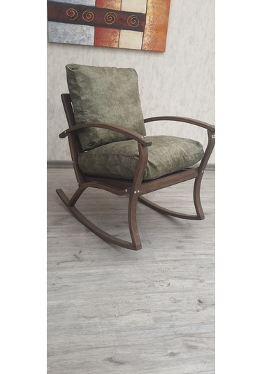 Emideco Ahşap Sallanır Koltuk Sandalye Demonte BahçeSalon Koltuğu