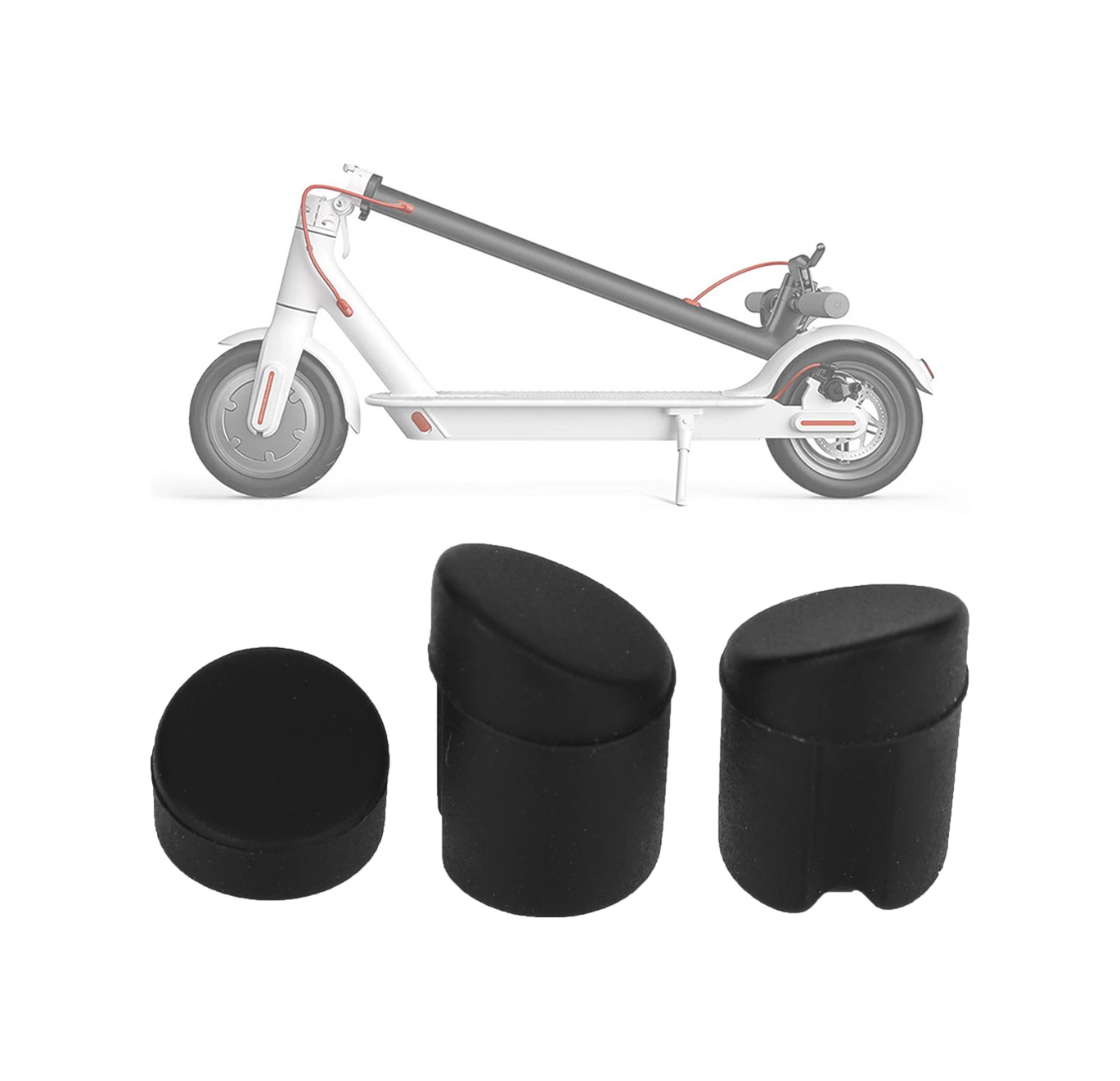 Vkemall Xiaomi M365 Elektrikli Kaykay İçin Silikon Tornavida Tıkaçları Ve Darbe Emici Yastıklar Seti 5 Adet