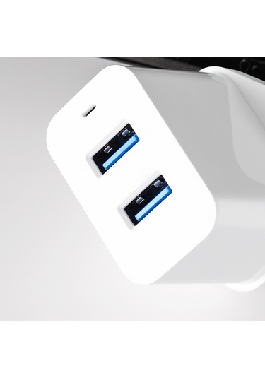 İphone Usb Konnektörü, Çift Usb Şarj Fişi Adaptörü 3 Pinli Güç Şarj Cihazı Çift Port