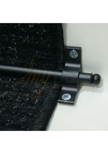 Çelik Halı Tutucu Merdiven Dip Çubuğu Siyah - İnce / 110cm