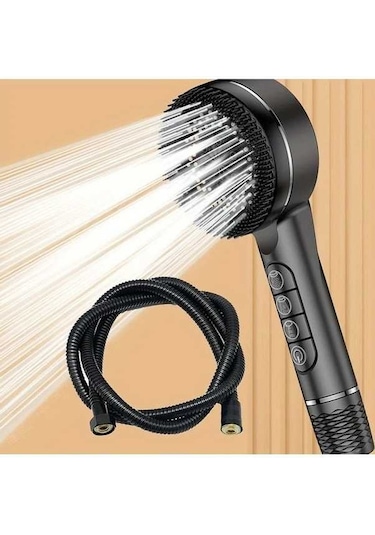 Fastbuy Dream011 2 Adet Gümüş Çiçek Duşu Hortumu İle El Tipi Sprey Seti - Silikon Masaj Paneli Diğer