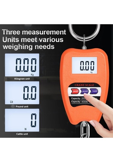 Xuweiwei Taşınabilir Dijital Asma Tartı Turuncu Plastik Malzeme Pil İle Çalışır Ev Ve Dış Mekan Kullanımı Turuncu