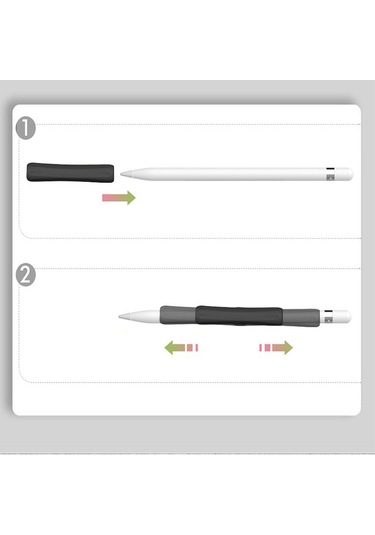 Apple Pencil 1-2 Nesil Pro Usb-c Uyumlu Soft Yumuşak Silikon Kalem Tutucu Zarif Ve Rahat Kullanım Siyah