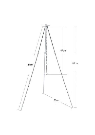 Wondernest Açık Kamp Pişirme Tripod, Asılı Pot, Dayanıklı Taşınabilir Şenlik Ateşi Tripod Çok Renkli Çok Renkli