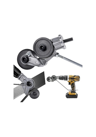 Yihemaoyi Elektrikli Matkap Tornavida İçin Metal Demir Teneke Plaka Kesici 0.8mm Kesme Aleti Adaptörü Başlığı Ucu