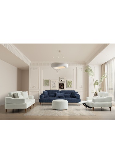 Neo Ayak Uzatmalı Beyaz Berjer Beyaz