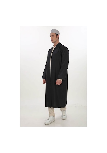 Suffa Buhara Yaka Siyah Namaz Cübbesi Siyah