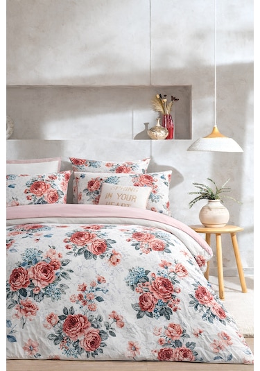 İqon Lastikli Çarşaflı Nevresim Takımı Çift Kişilik Elegant Rose Elegant Rose