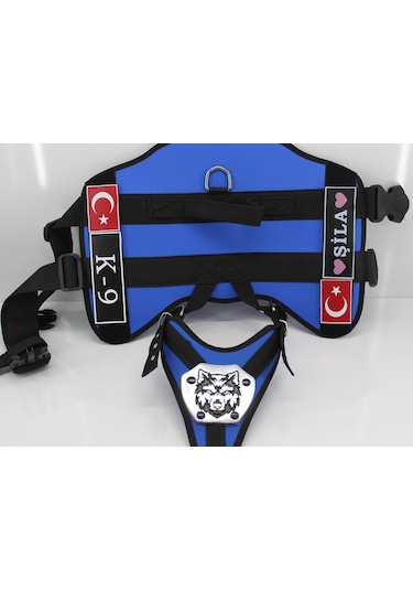 Mg Tasma K9 Göğüs ve Sırt Tasması Mavi