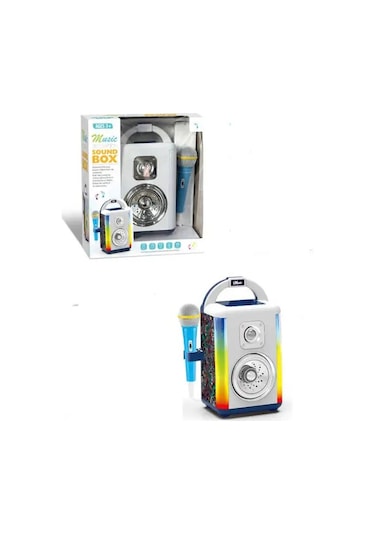 Mikrofonlu Bluetootlu Kareoke Seti Işıklı Çok Fonksiyonlu