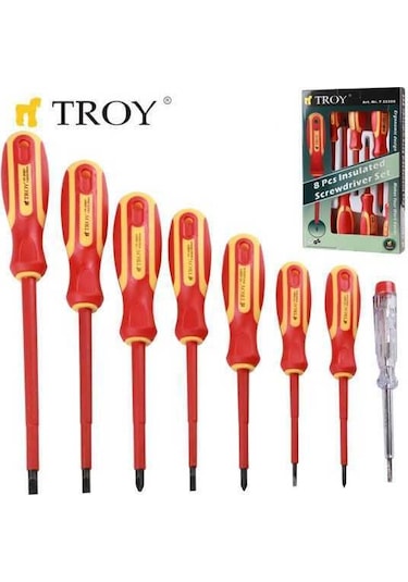 Troy 22306 İzoleli Tornavida Seti 8 Parça