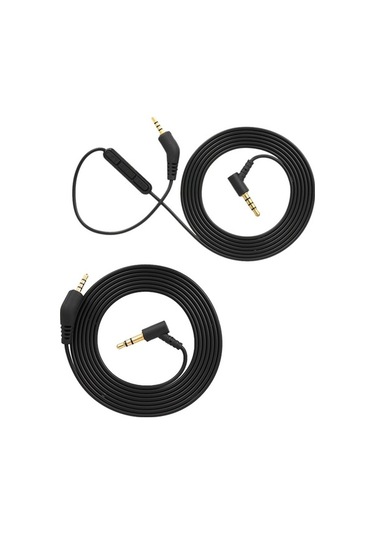 Sandwich Bose Qc3 Kulaklık Ses Kablosu - 3.5mm-2.5mm Altın Uçlar, Tpe, 150cm, Siyah, Mikrosuz, Kontrolsüz