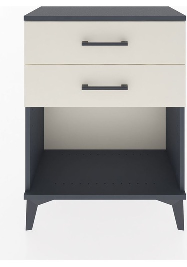 Arges Komodin 4 Çekmeceli 60x30x80 Antrasit-aytaşı Antrasit