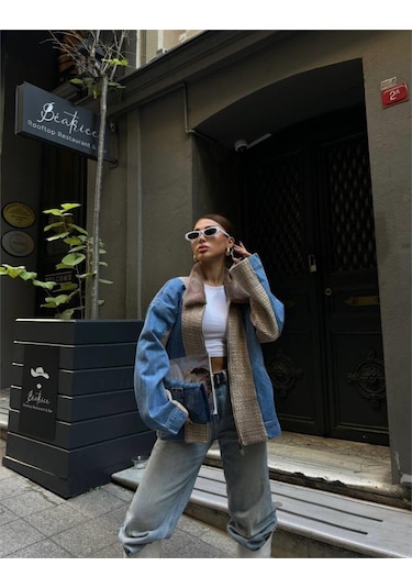 Munn Collection Chanel Garnili Kot Mont - Bej Bej