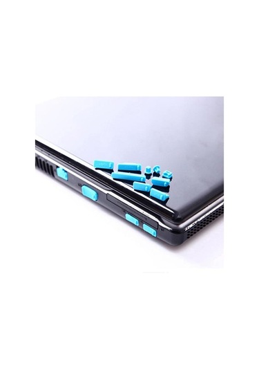 Turuncu 13 Adet Evrensel Renkli Dizüstü Dizüstü Silikon Anti Toz Bağlantı Noktaları Kapak Fiş Stoper