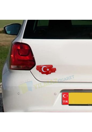 Türk Bayrağı Kaput Bagaj Damla Oto Sticker Araba Yapıştırma Etiket 2 Adet