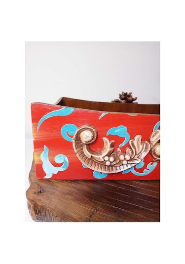 Çok Amaçlı,el Boyaması Rölyef Kabartma Ahşap Kutu