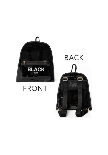 Renkli Şeffaf Sırt Çantası Siyah
