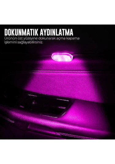 Dokunmatik Sensörlü Mini Led Lamba  RGB Tekli