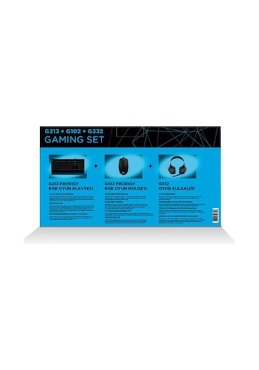 Logitech G213 Klavye + G332 Kulaklık + G102 Lightsync Mouse Oyuncu Set