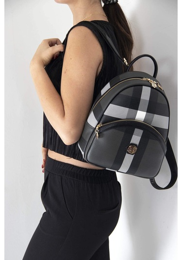 Silver Polo Unisex Sırt Çanta 945 Siyah Düz