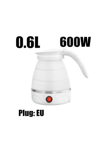 White 0.6l Mini Katlanır Su Isıtıcısı Taşınabilir Su Isıtıcı